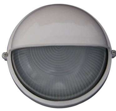 230VAC 12W White LED Eyelid Bulkhead 6000K 240mm Dia. IP54