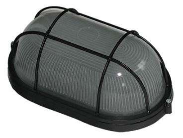 230VAC 12W Black LED Cage Bulkhead 6000K 283x162x140mm IP5