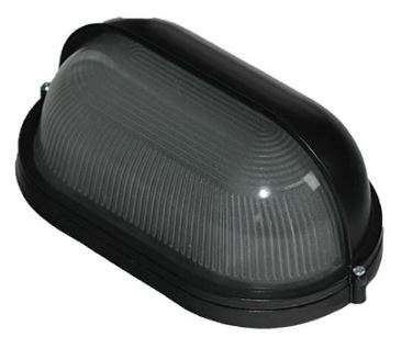 230VAC 12W Black LED Eyelid Bulkhead 6000K 283x162x140mm I