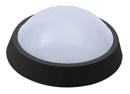 85-265VAC LED 12W Plastic Black Bulkhead Daylight