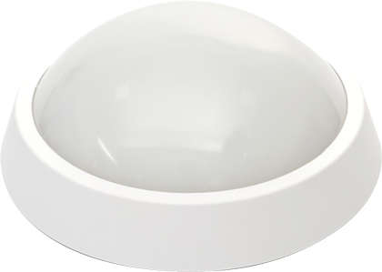 85-265VAC LED 12W PVC White Bulkhead 6000K C/W Day/Night Sen.