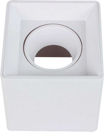 96mm x  96mm x 100mm Square Plastic Recessed Downlight White