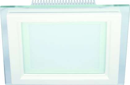 6W 85-265V 100x100mm Square C/W Glass LED Downlight 4200K