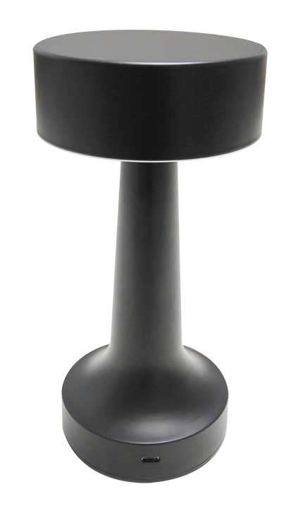 RECHARGEABLE BLACK TABLE LAMPCCT ADJUSTABLE DIA90X220MM