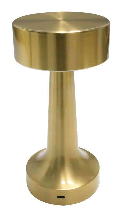 RECHARGEABLE GOLD TABLE LAMPCCT ADJUSTABLE DIA90X220MM