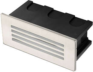 230VAC Cool White LED Recessed Wall Light IP65 123 x 53