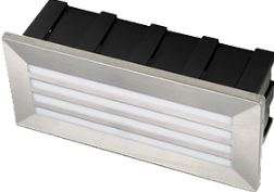 230VAC Warm White LED Recessed Wall Light IP65 205 x 95