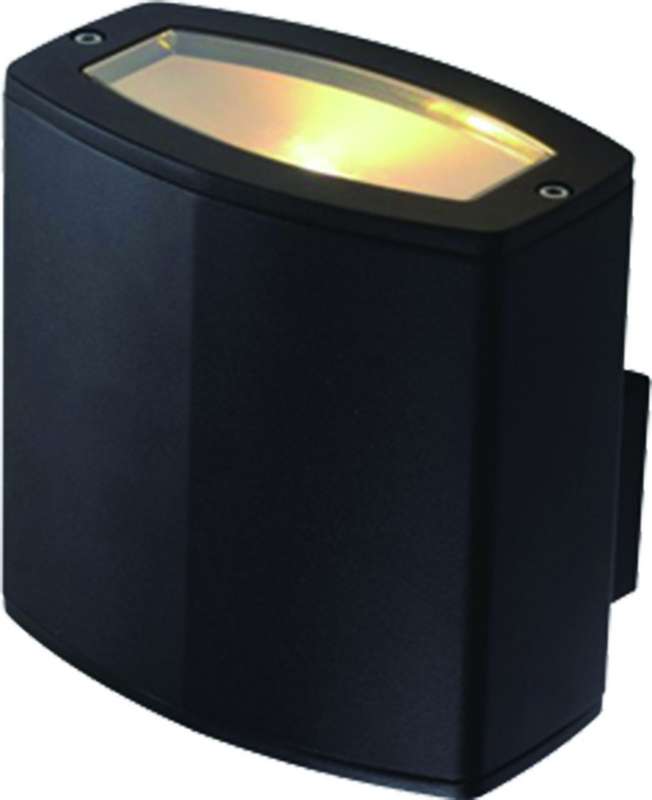 100-240VAC,  1 x 10W Warm White LED Up Or Downlight  IP44,  Al