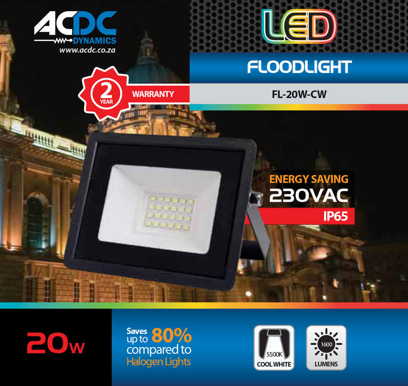 220-240VAC 20W LED Cool White Mini LED Flood IP65 202x142x5