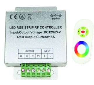 12VDC RGB Controller C/W Colour Wheel Touch Remote