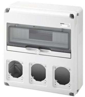Q-DIN DB 12M 3 x 16/32A Flanges IP65