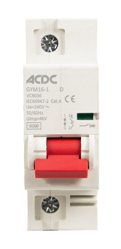 Circuit Breaker 1 Pole D-Curve 10KA 100A