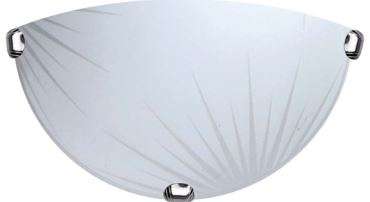 12" Half Moon,  E27,  Metal Body,  Glass Cover Wall Mount
