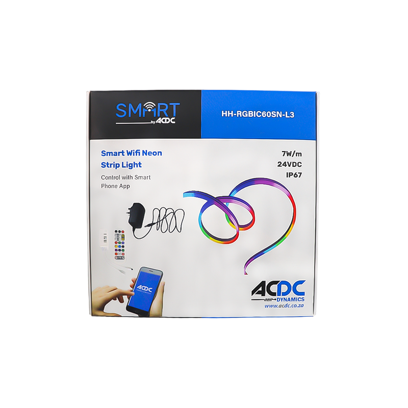 SMART WIFI RGB DIGITAL NEON LED STRIP KIT 3M C/W CONT. & PSU