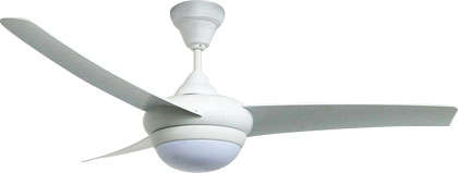 CEILING FAN WHITE 3 BLADE WITH REM+LGHT