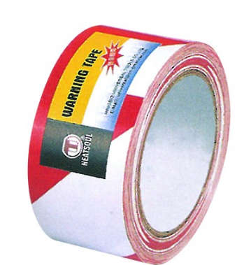PVC WARNING TAPE RED/WHITE 500M ROLL