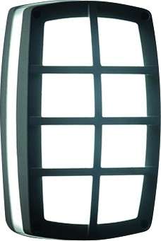 10W 95-240VAC LED Bulkhead, Rectangular, Cross Hatch
