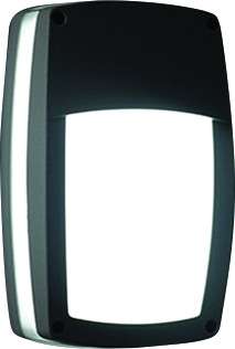 10W 95-240VAC LED Bulkhead, Rectangular, 25% Covered
