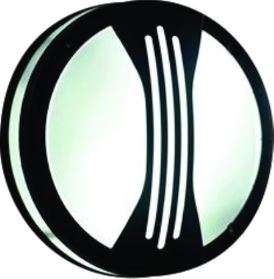 20W 95-240VAC LED Bulkhead, Round, Divided+Stripes