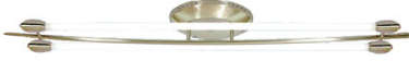 230VAC 4Ft 2x18W Satin Nickel Fitting 1480x160mm