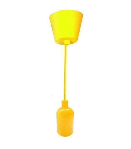 Yellow PP Ceiling Rose And Silicon Lamp Cup Large Type, E27
