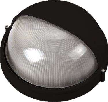 Black Die Cast Bulkhead E27 100WMax IP54 ?240x128H