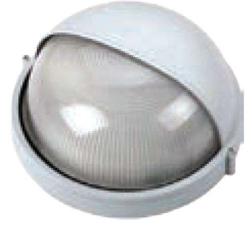 White Die Cast Bulkhead E27 100WMax IP54 ?240x128H