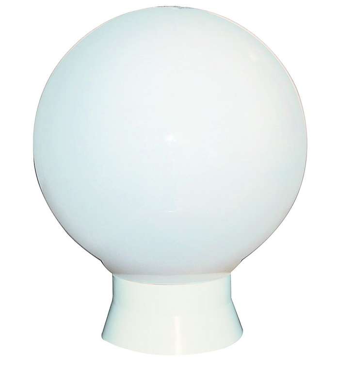 8" PVC Ceiling Light Fitting Opal Porcelain Lamp Holder