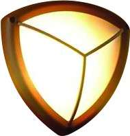 60W,  Aluminium Bulkhead, Rounded Triangle, Tri-Sectioned, E27