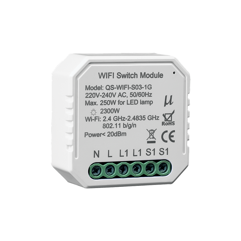 ON/OFF 2X150W WIFI-RF 2 GANG SMART SWITCH MODULE