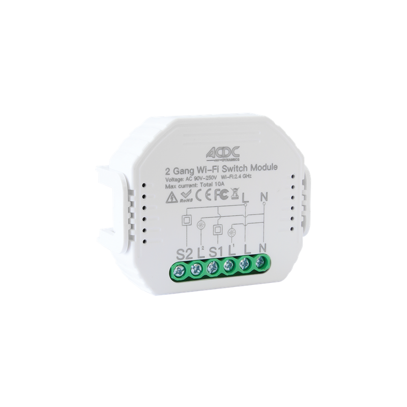 ON/OFF 2X150W WIFI-RF 2 GANG SMART SWITCH MOD.