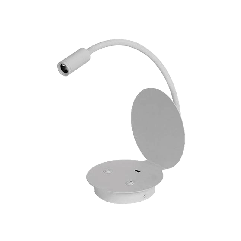 240VAC 3W LED ALU WALL LIGHT FITTING WHT + USB
