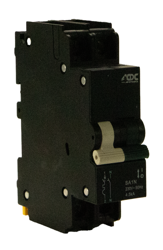Circuit Breaker 13mm 4.5KA  1 Pole+N 15A