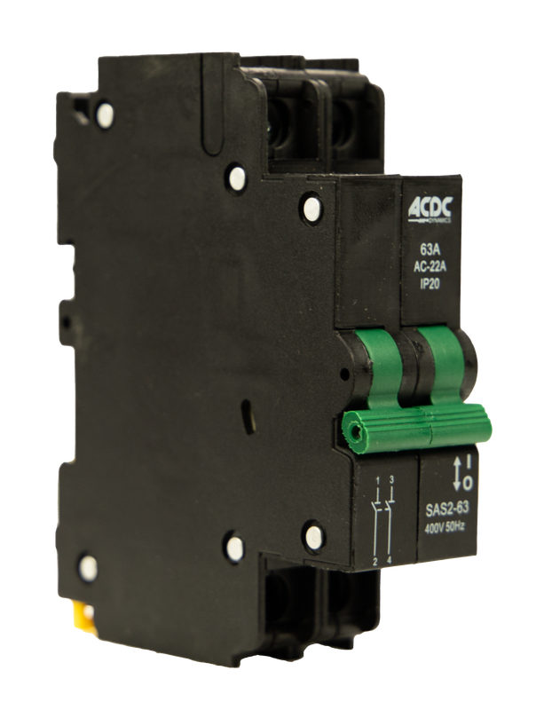 Isolator 2 Pole 13mm 63A
