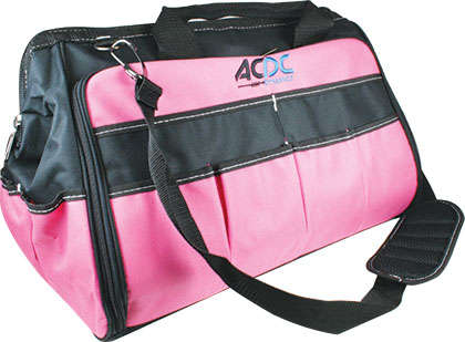 15 Pocket Pink Ladies Polyester Tool Bag