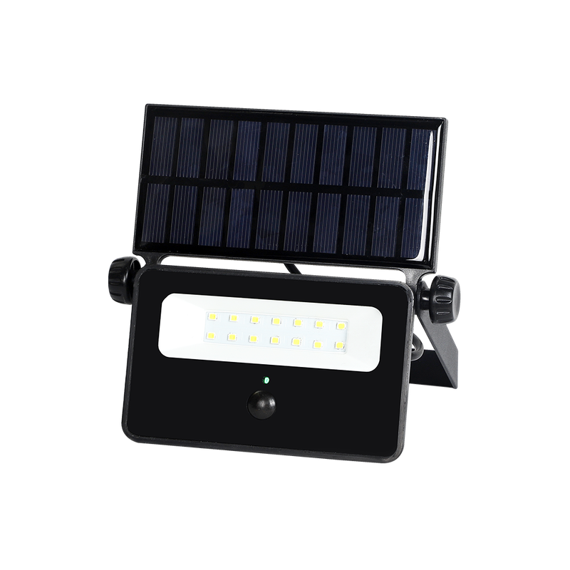 SOLAR LED FLOOD LIGHT 16W /1600LM 3000MAH C/W PIR