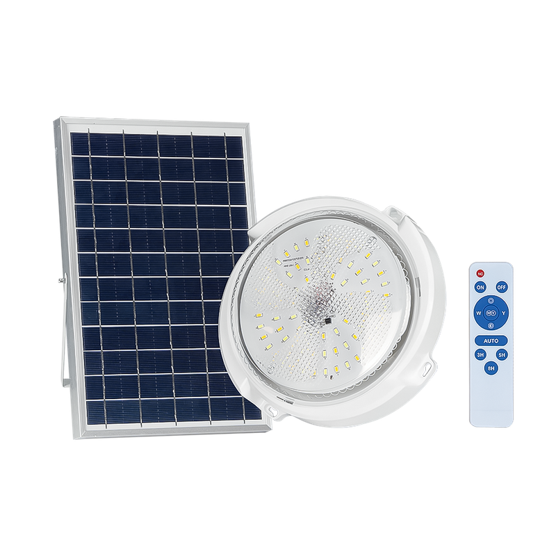 SOLAR 60W LED BULKHEAD CCT ADJ. C/W 6W PV PANEL AND REMOTE