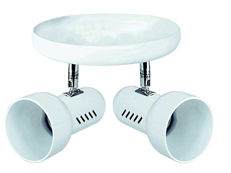 White 60W E27 Max 2 Spot Ceiling Lamp