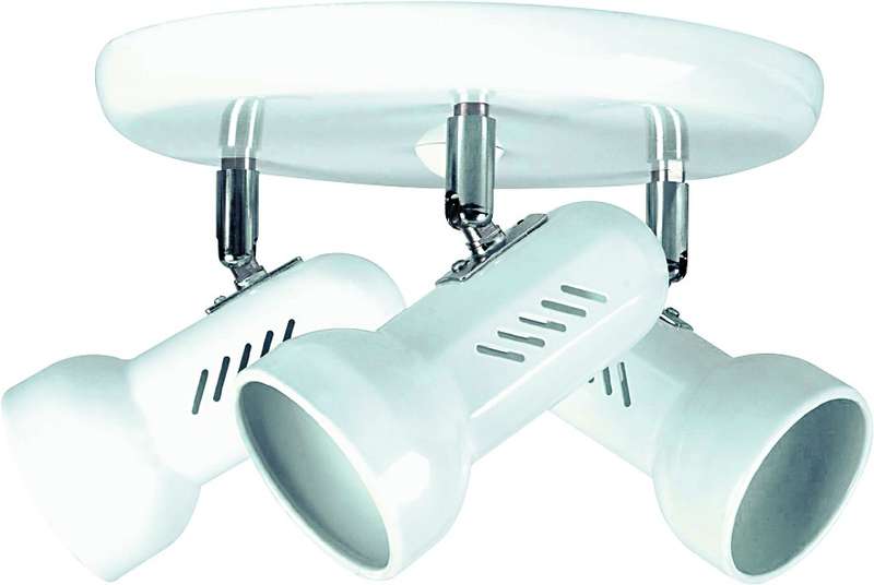 White 60W E27 Max 3 Spot Ceiling Lamp