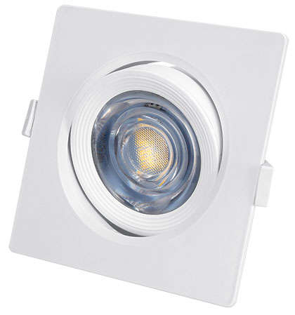 100-240AC 7W Cool White Adj. LED Downlight 90x90mm