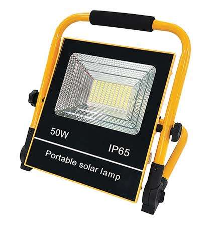 SOLAR 50W LED PORTABLE WORK LIGHT 7W PV 12000MAH LIFEPO4