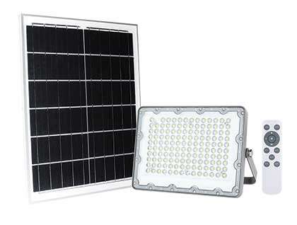 SOLAR 100W LED FLOODLIGHT,15W PV PAN 3.2V/15AH BAT & REMOTE