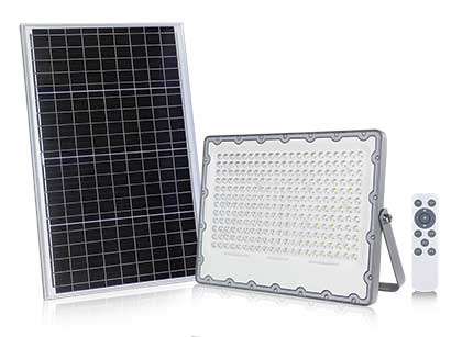 SOLAR 300W LED FLOODLIGHT C/W 40W PV PAN 3.2V/40aH BAT&REMOT
