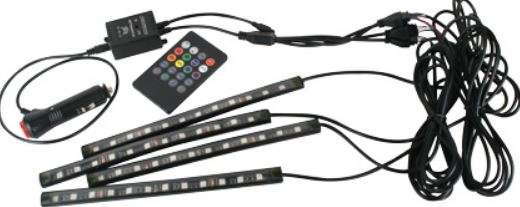 12VDC LED DASH LIGHTING KIT MUSIC ACTIVATED