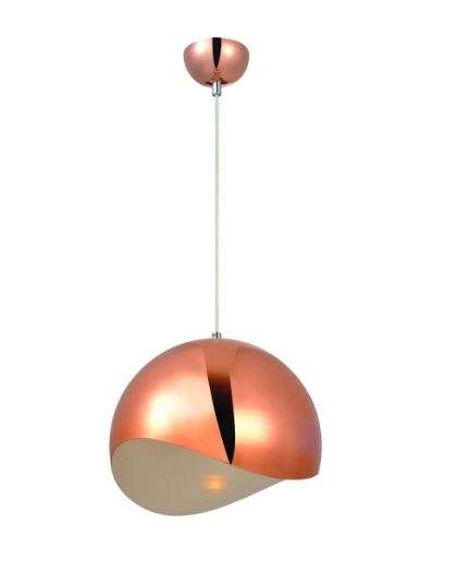 230VAC 40W 1xE27 Bowl Pendant Rose Gold 300mm Dia.
