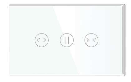 4 x 2 WHITE CURTAIN SWITCH GLASS PLATE