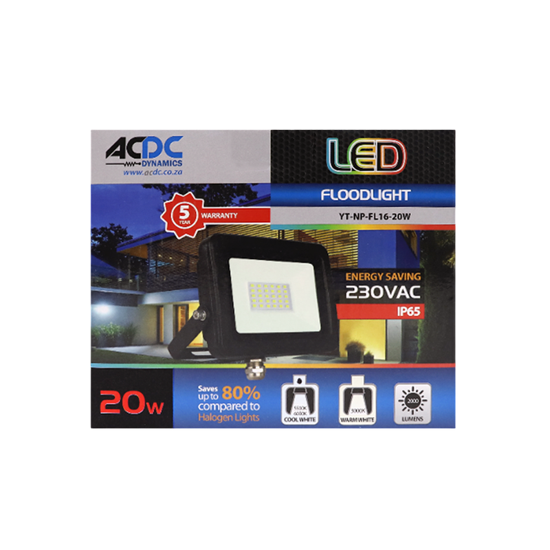 230VAC 20W LED Cool White Sky 2.0 LED Flood IP65