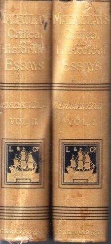 Critical and Historical Essays Contributed to the Edinburgh Review - Lord Macauley