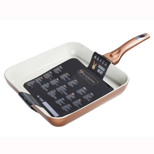 Blaumann Ceramic Coating Grill Pan 28cm x 28cm Copper Line - Eat Healthy - Live Healthy