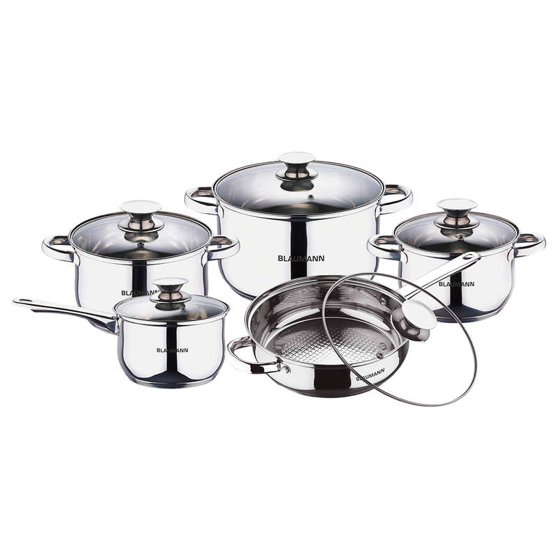 Blaumann 10-Piece Jumbo Cookware Set ( Induction Bottom Ready ) 100% Authentic